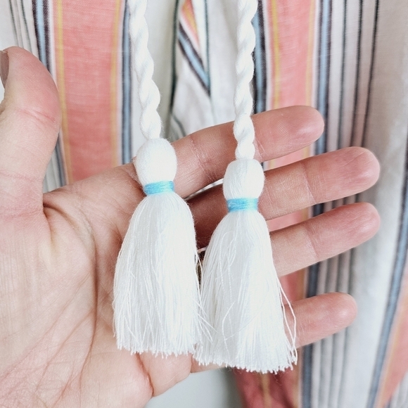 Loft Beach Striped Linen Blend Pants, size Small - Picture 5 of 8